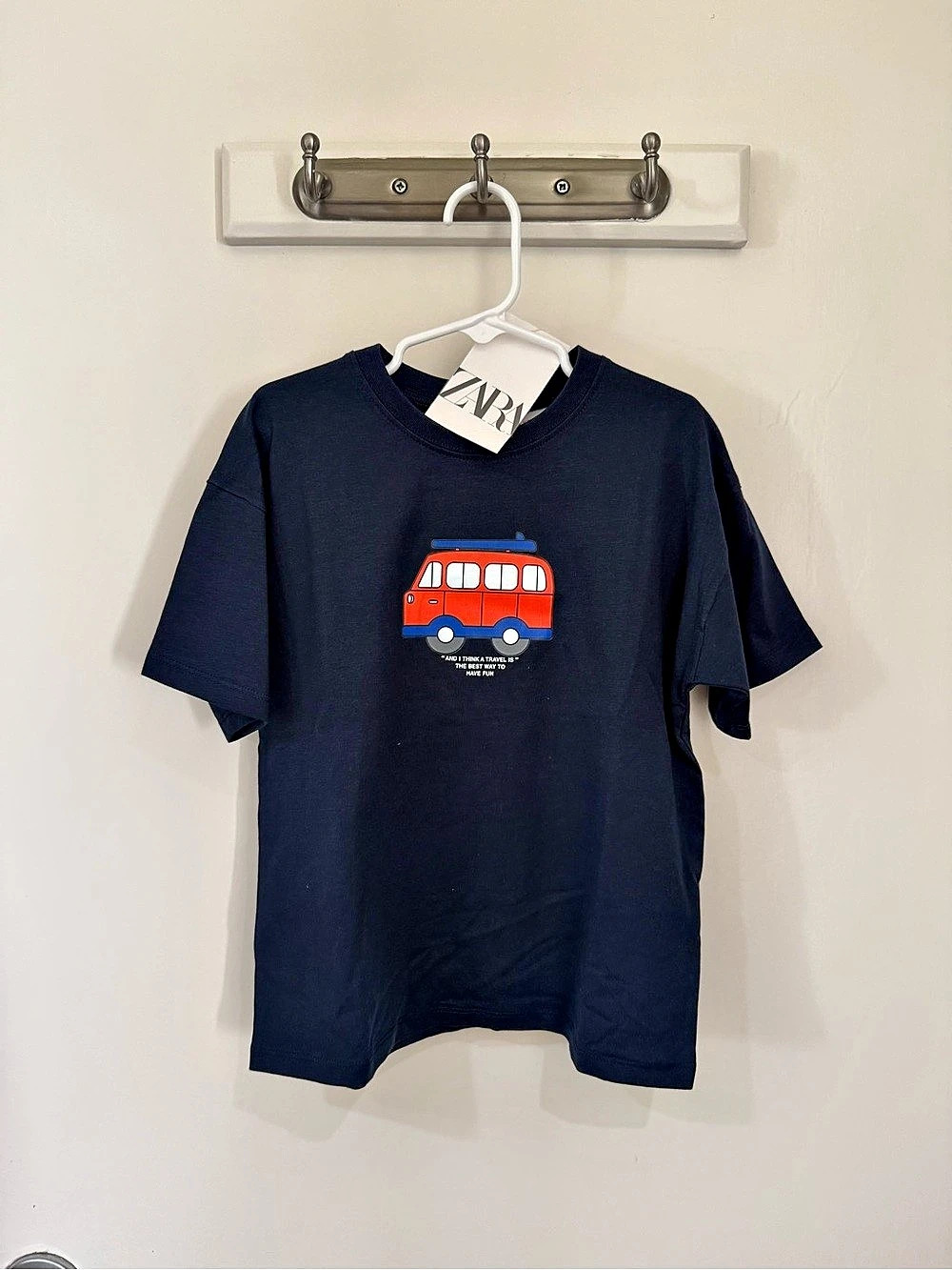 Zara Blue Bus Van Tee 6 Years NWT